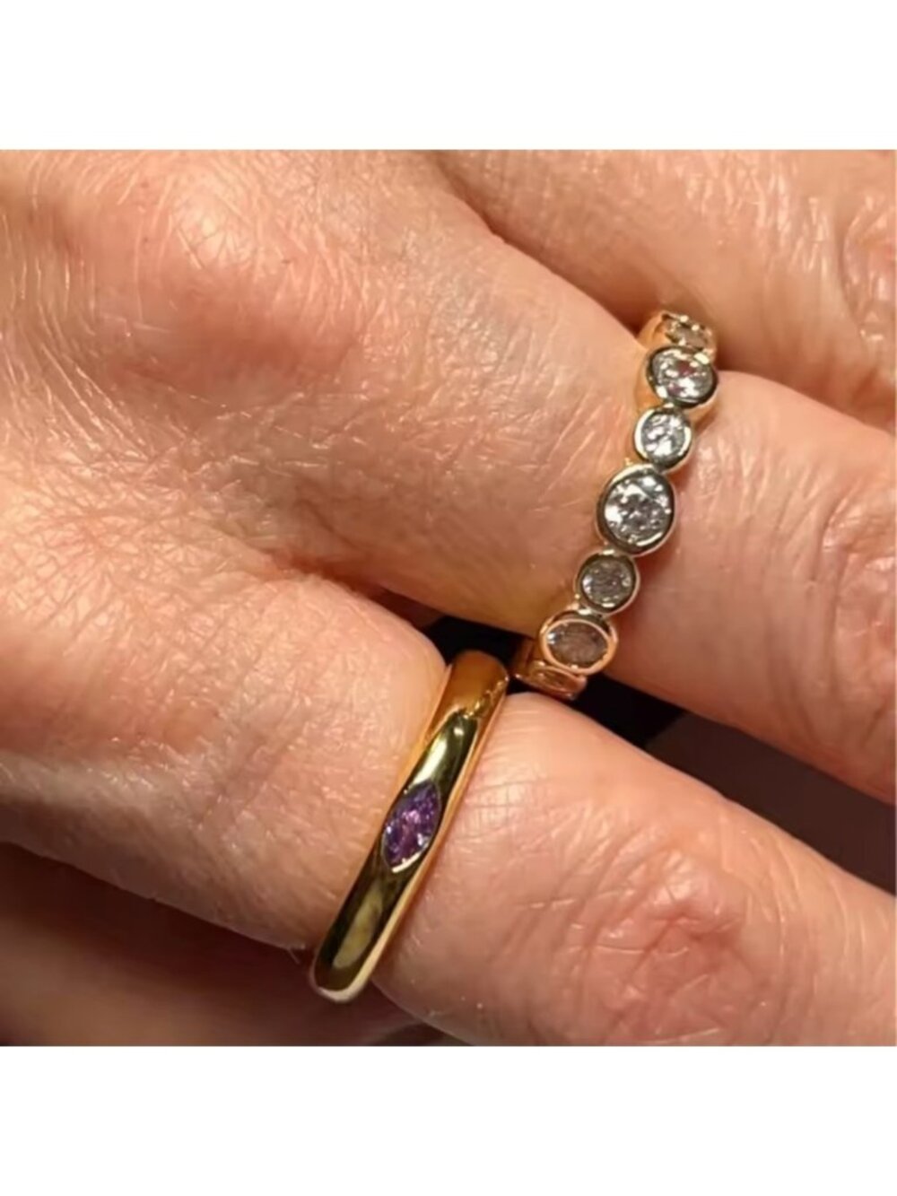 Celeste Gold Bezel Diamond Ring